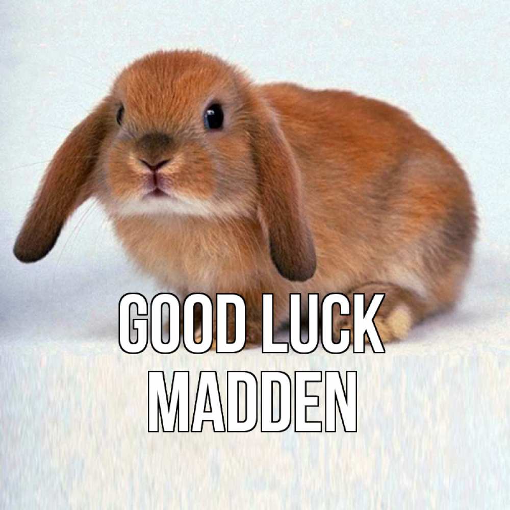Greetings card с именем, Madden Good luck вставить текст в открытку по выбору Greetings with text for free download 