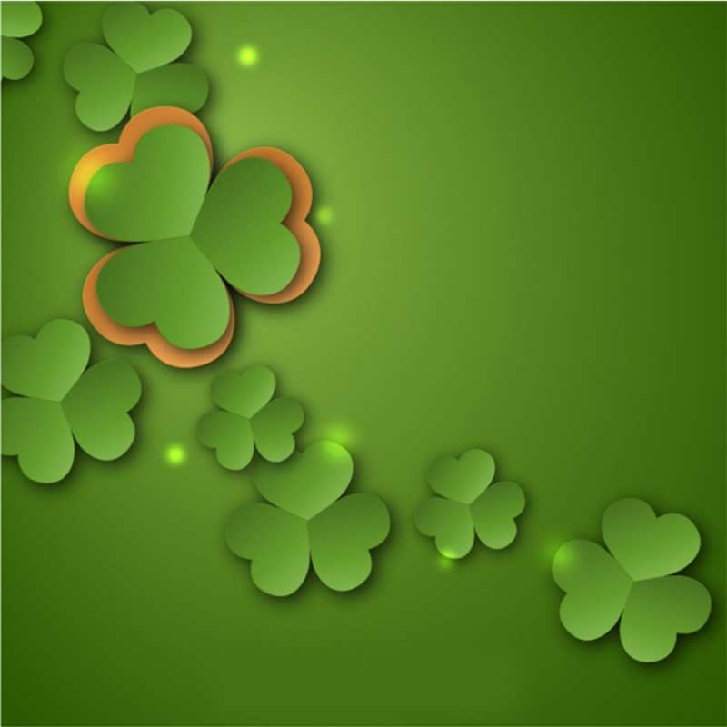 Открытка красивый клевер  много трехлистных листочков клевера  Good luck 