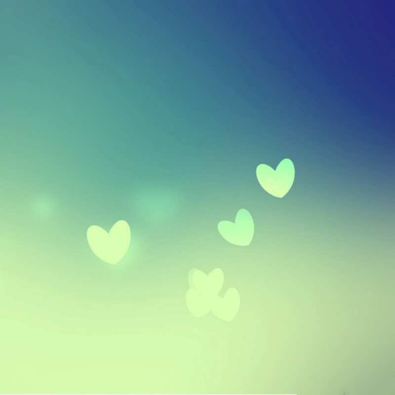 Открытка открытка для любимой с сердечками  градиент синий  I love you 