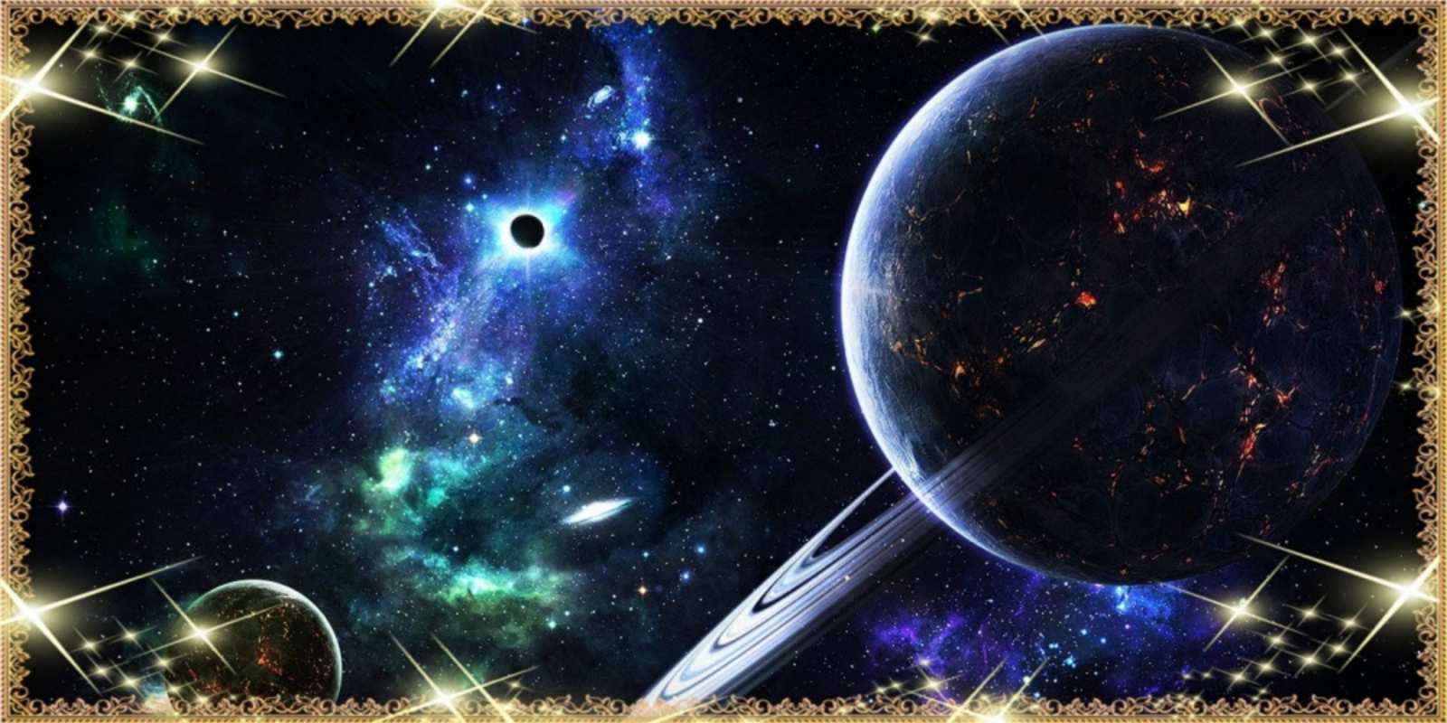 Открытка спокойно ночи планета с кольцами сладких снов и спокойной ночи Good night 