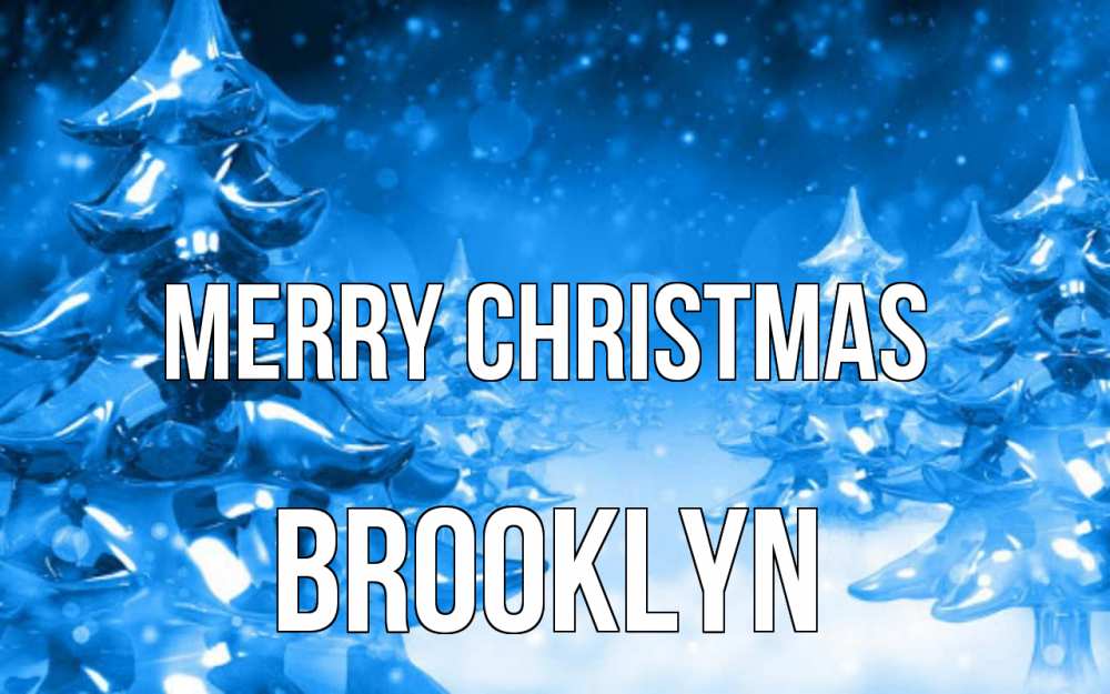 Greetings card с именем, Brooklyn Merry Christmas открытка Greetings with text for free download 