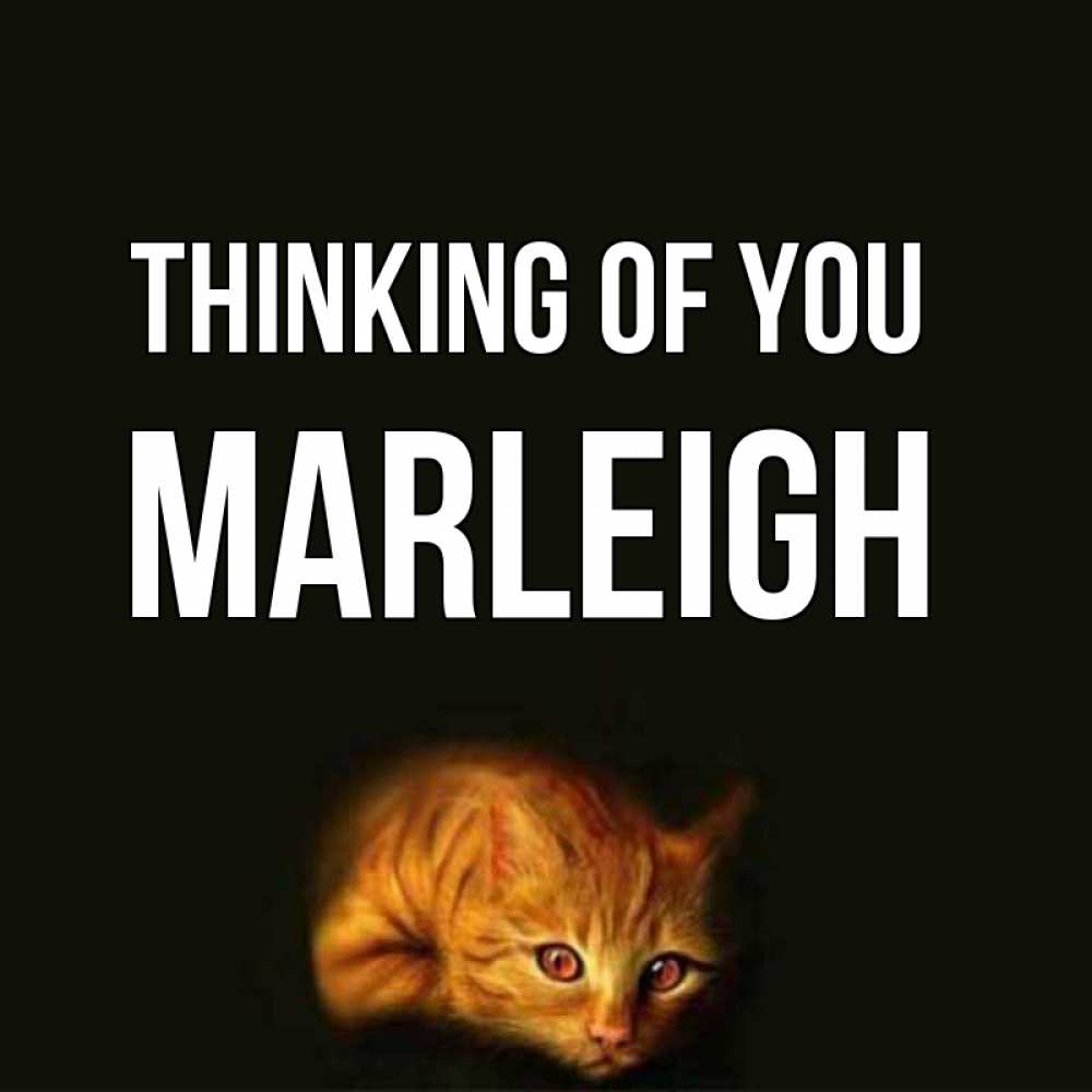 Greetings card с именем, Marleigh Thinking of you рыжий Greetings with text for free download 