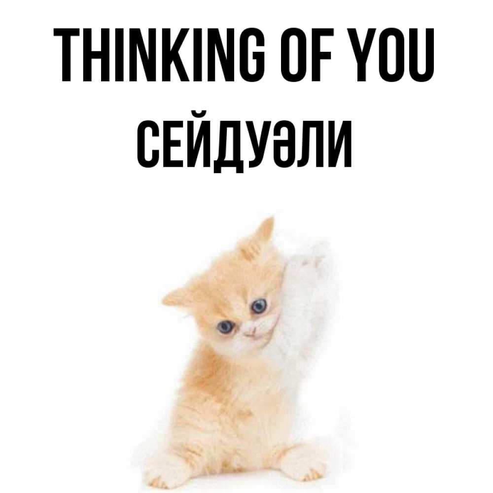 Greetings card с именем, СЕЙДУӘЛИ Thinking of you зверушки и милота Greetings with text for free download 