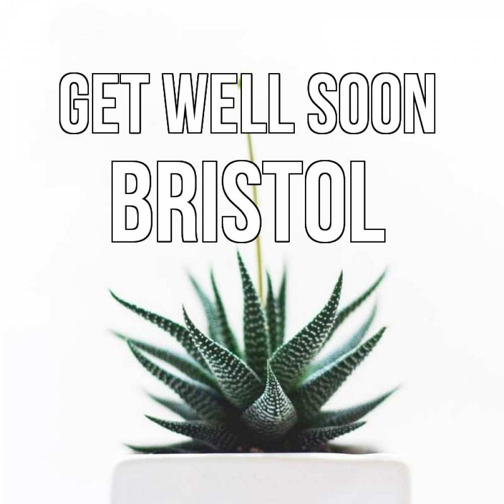Greetings card с именем, Bristol Get well soon короче это непонятная колючка Greetings with text for free download 
