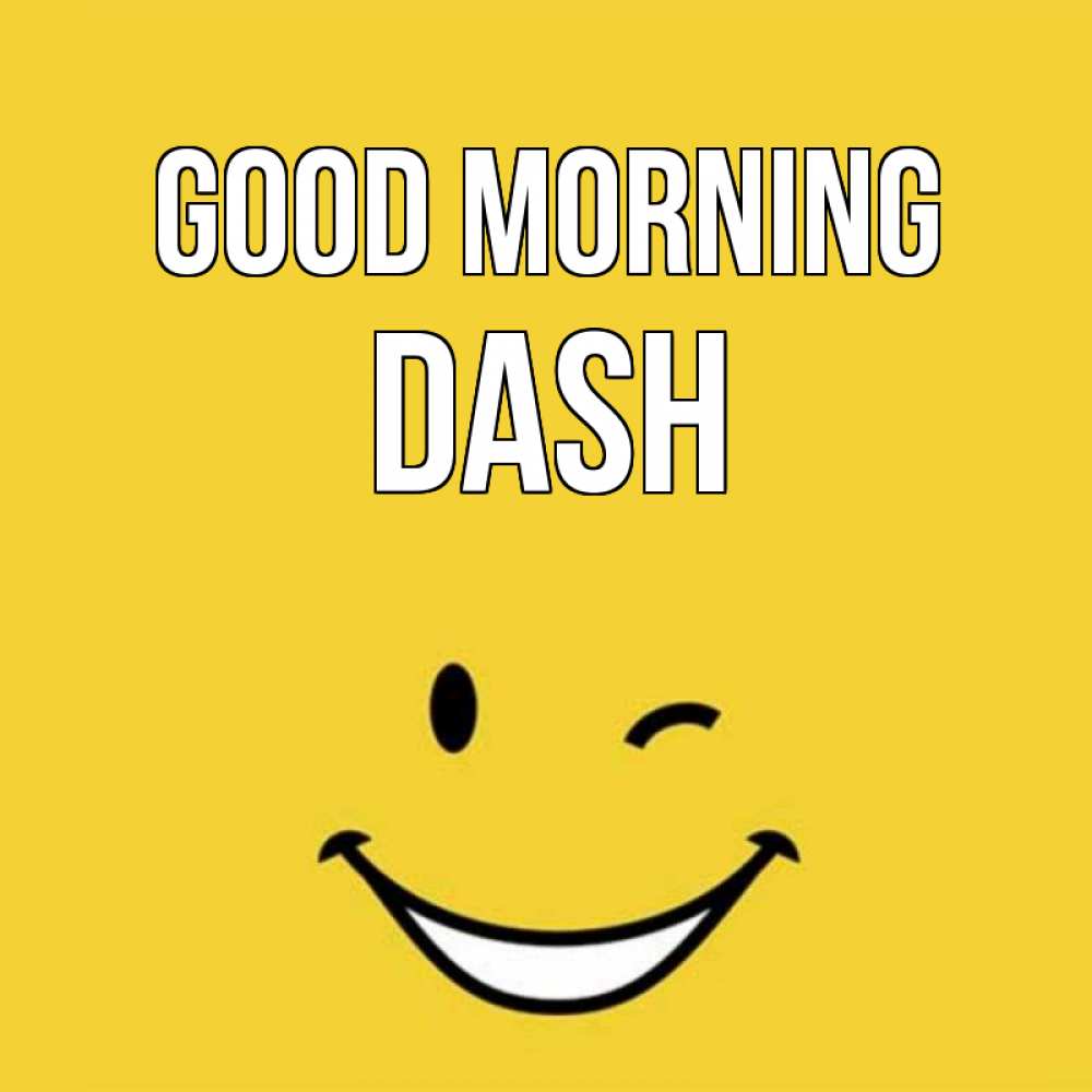 Greetings card с именем, Dash Good morning оранжевый фон Greetings with text for free download 