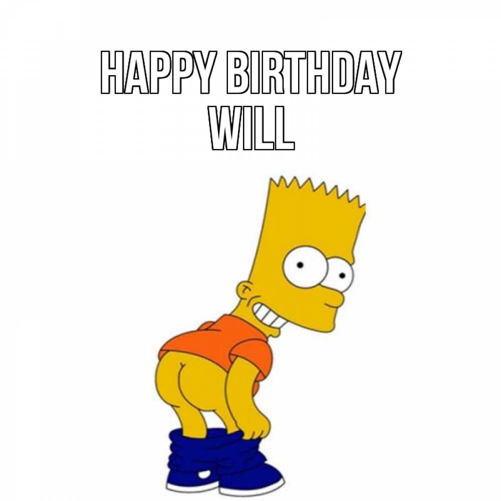 Greetings card с именем, Will Happy Birthday прикольные поздравления Greetings with text for free download 