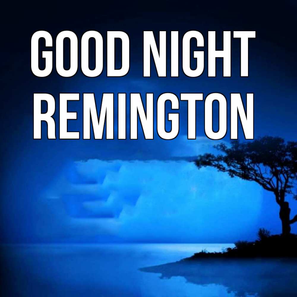 Greetings card с именем, Remington Good night ночное побережье Greetings with text for free download 