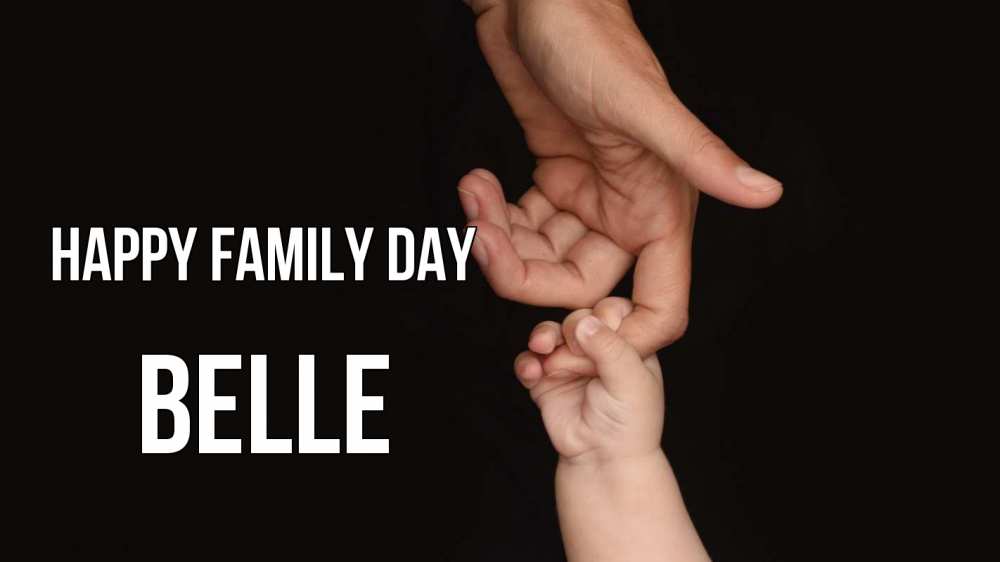 Greetings card с именем, Belle happy family day с днем семьи Greetings with text for free download 