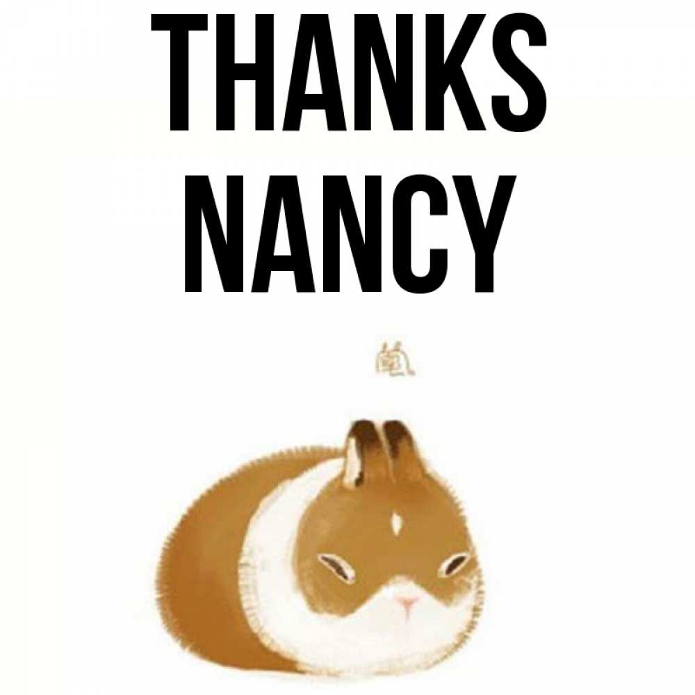 Greetings card с именем, Nancy Thanks коричнево белый домашний питомец Greetings with text for free download 
