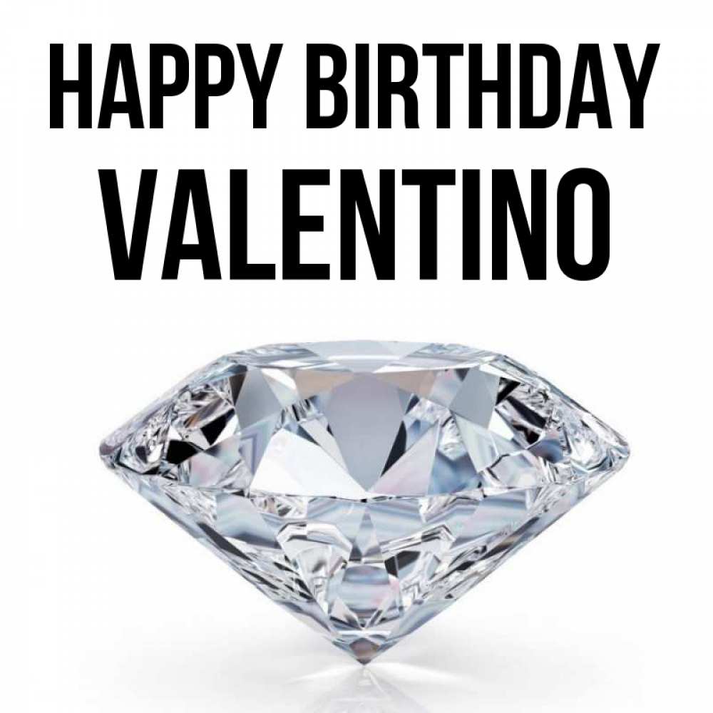 Greetings card с именем, Valentino Happy Birthday к пожеланием быть богатым Greetings with text for free download 