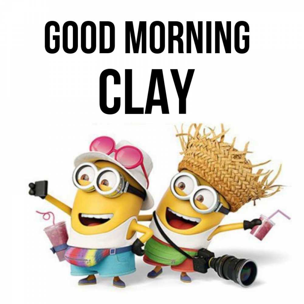 Greetings card с именем, Clay Good morning карнавал Greetings with text for free download 