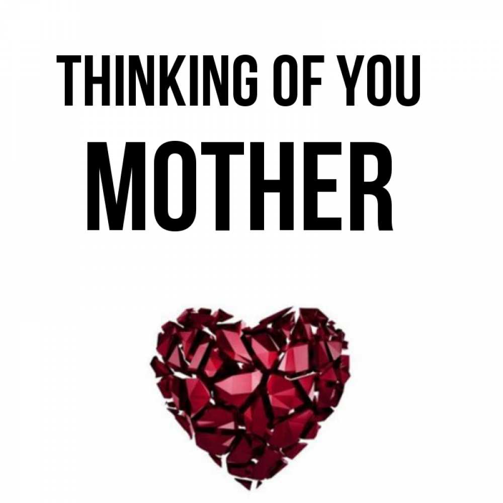 Greetings card с именем, mother Thinking of you рубиновое 1 Greetings with text for free download 