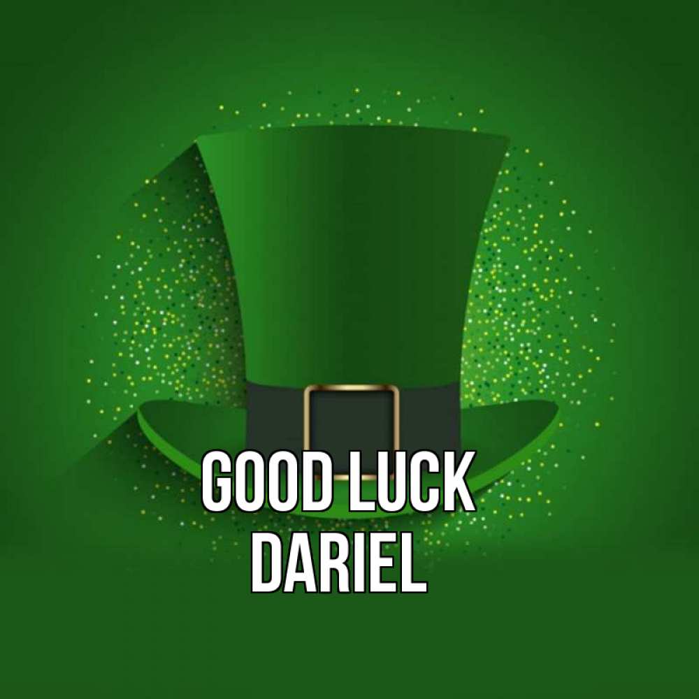 Greetings card с именем, Dariel Good luck фокусник Greetings with text for free download 