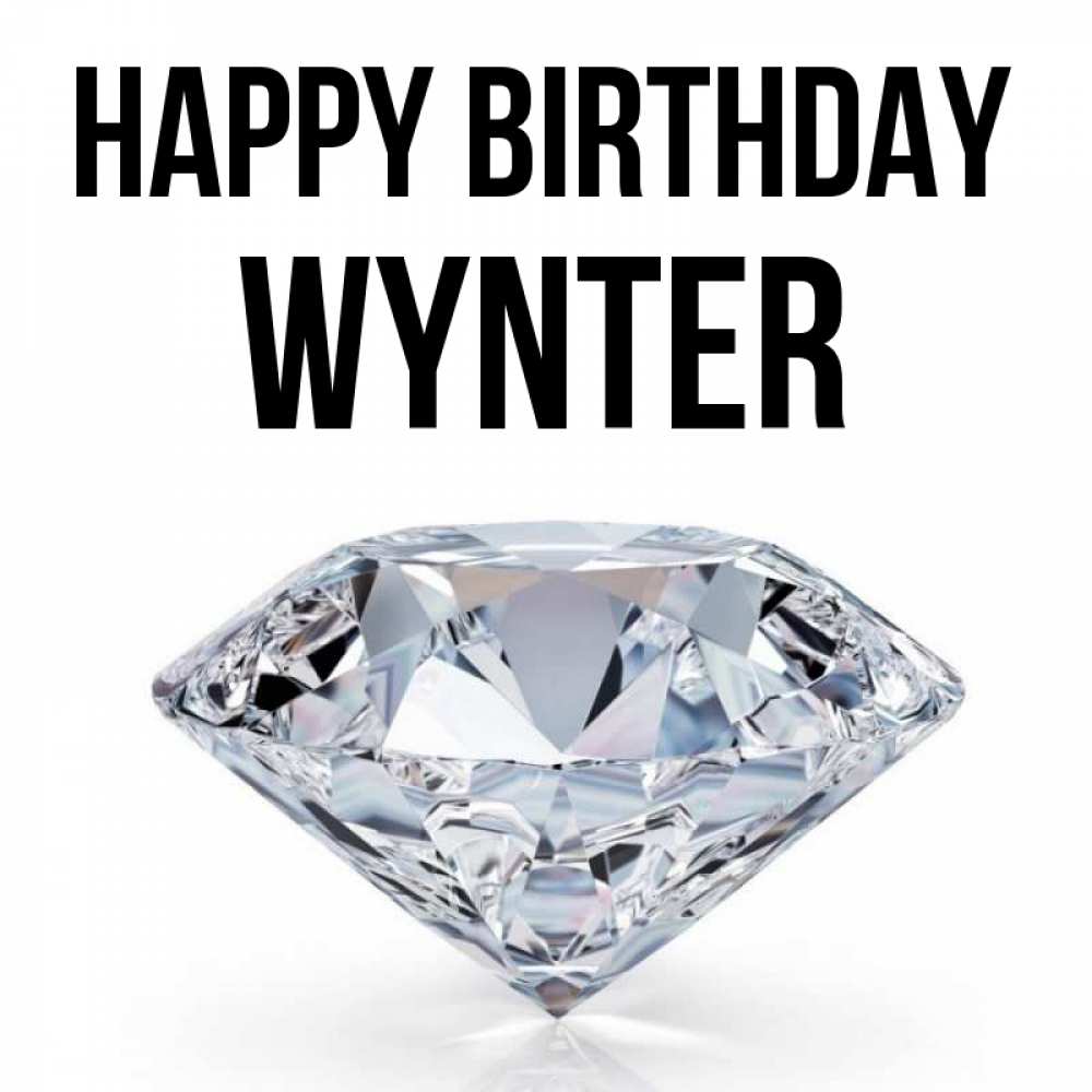 Greetings card с именем, Wynter Happy Birthday к пожеланием быть богатым Greetings with text for free download 