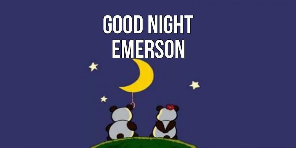 Greetings card с именем, Emerson Good night открытка с пожеланиями хорошо выспаться Greetings with text for free download 