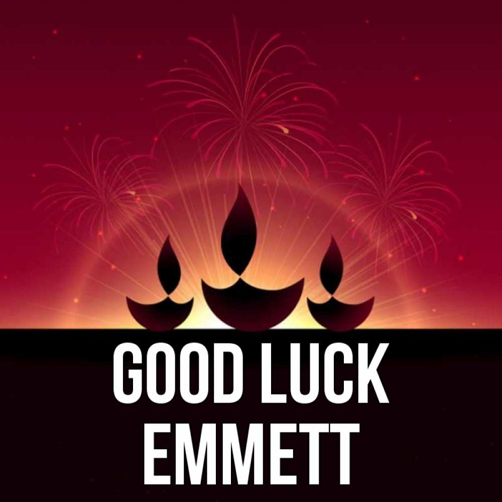 Greetings card с именем, Emmett Good luck праздник Greetings with text for free download 
