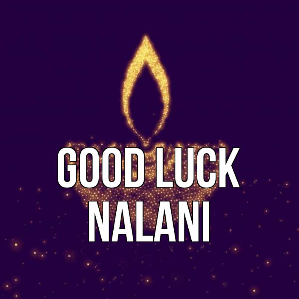 Greetings card с именем, Nalani Good luck пусть повезет 2 Greetings with text for free download 