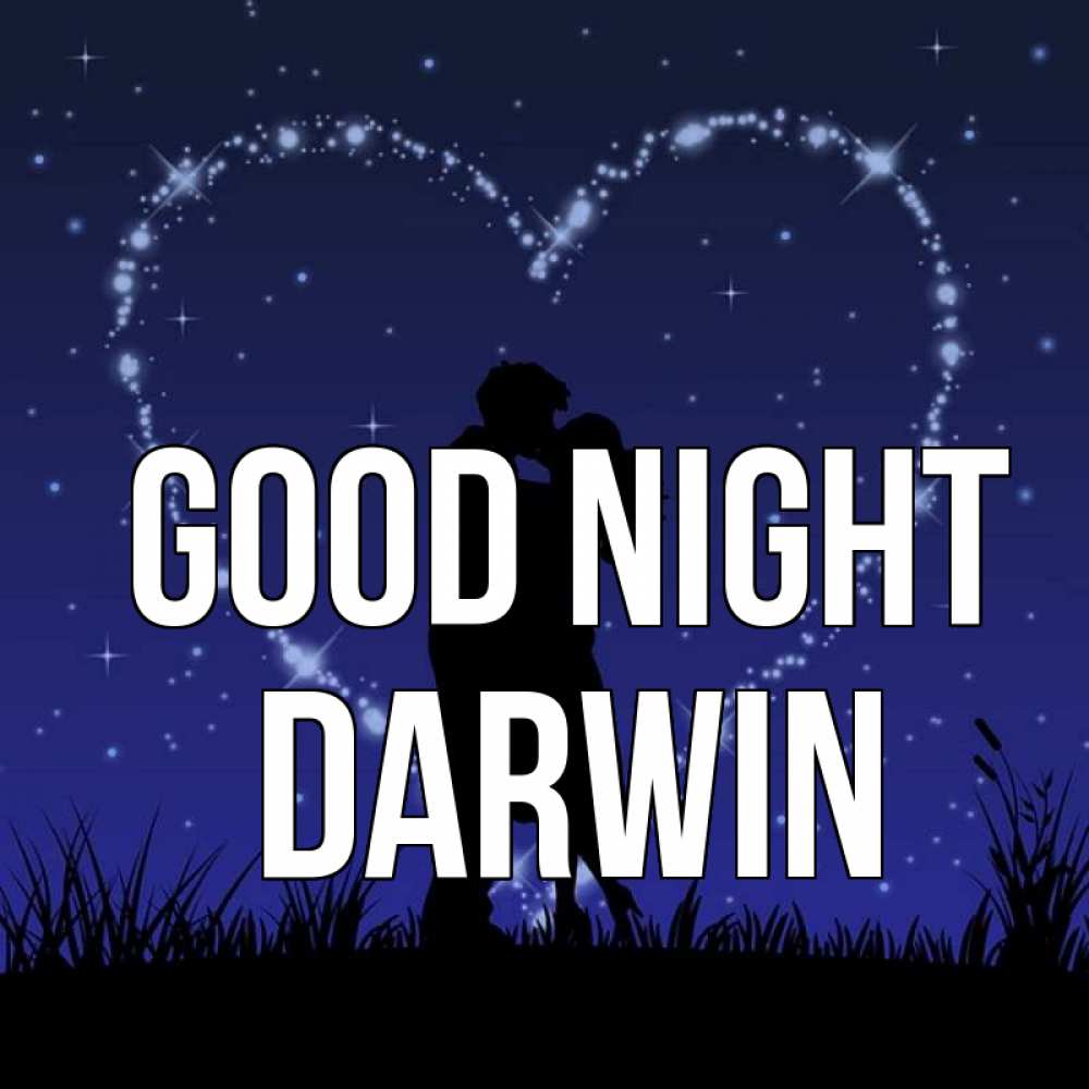 Greetings card с именем, Darwin Good night сладких снов Greetings with text for free download 