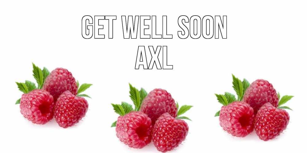 Greetings card с именем, Axl Get well soon малиновая открыта с пожеланием о выздоровлении Greetings with text for free download 