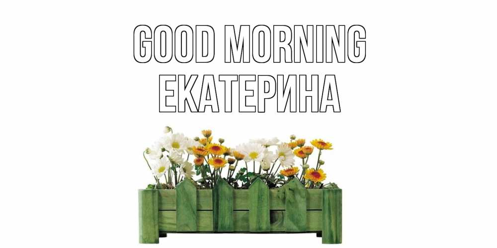 Greetings card с именем, Екатерина Good morning цветы Greetings with text for free download 