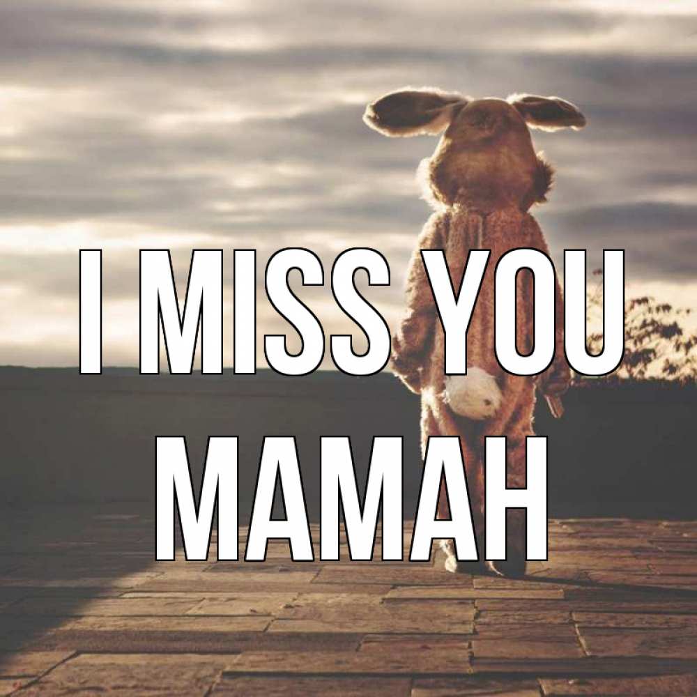 Greetings card с именем, МАМАН I miss you даже в костюме зайца Greetings with text for free download 