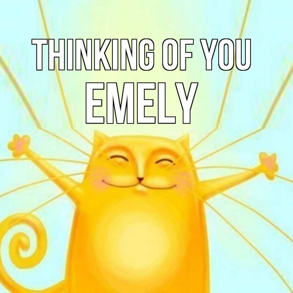 Greetings card с именем, Emely Thinking of you обнимашки Greetings with text for free download 