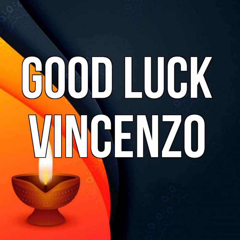Greetings card с именем, Vincenzo Good luck абстрактный фон Greetings with text for free download 