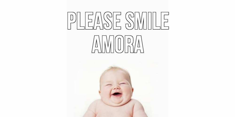 Greetings card с именем, Amora Please smile ребенок Greetings with text for free download 