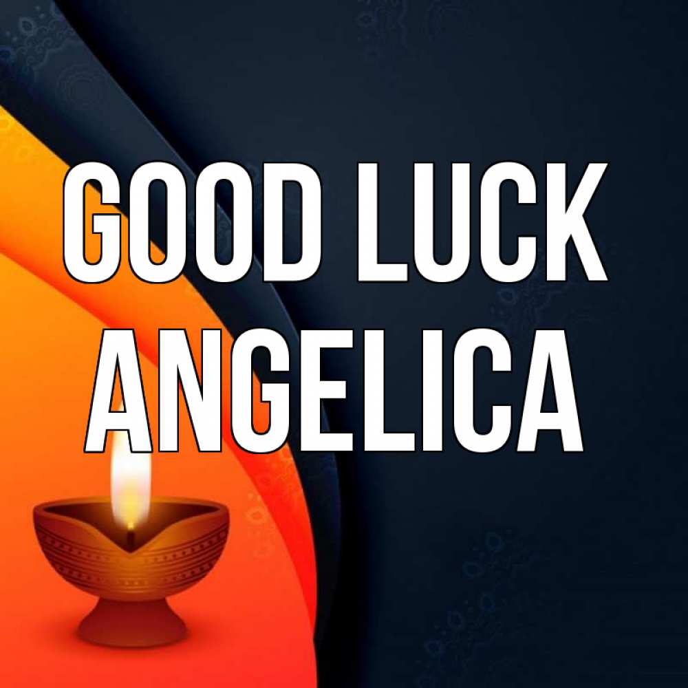 Greetings card с именем, Angelica Good luck абстрактный фон Greetings with text for free download 