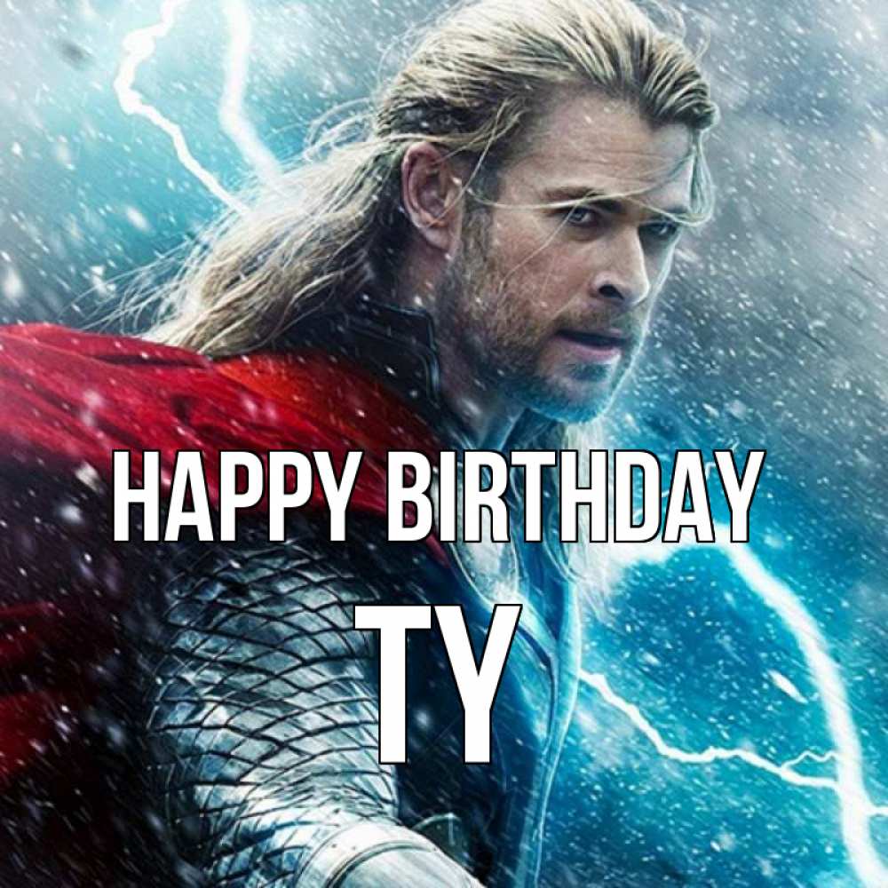 Greetings card с именем, Ty Happy Birthday марвел боги Greetings with text for free download 