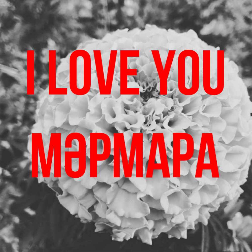 Greetings card с именем, МӘРМАРА I love you подпись Greetings with text for free download 