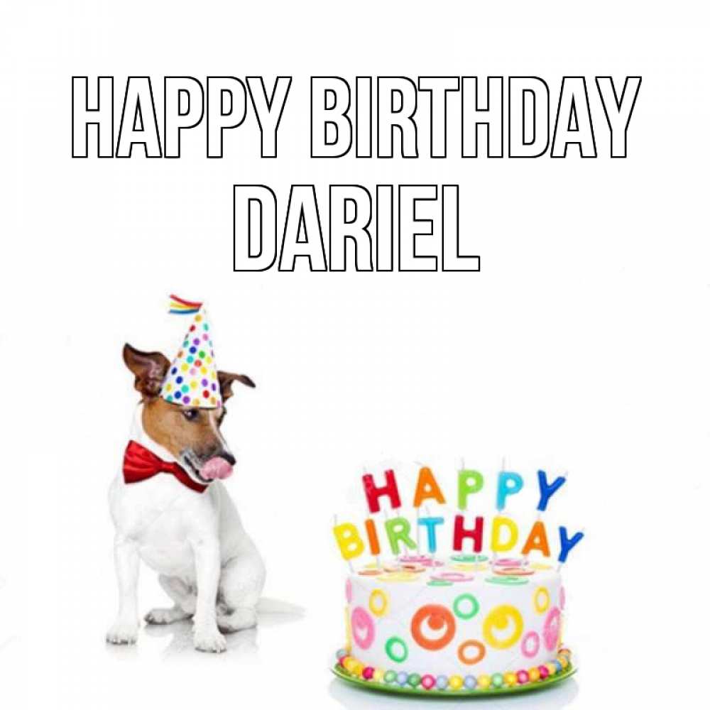 Greetings card с именем, Dariel Happy Birthday праздник Greetings with text for free download 
