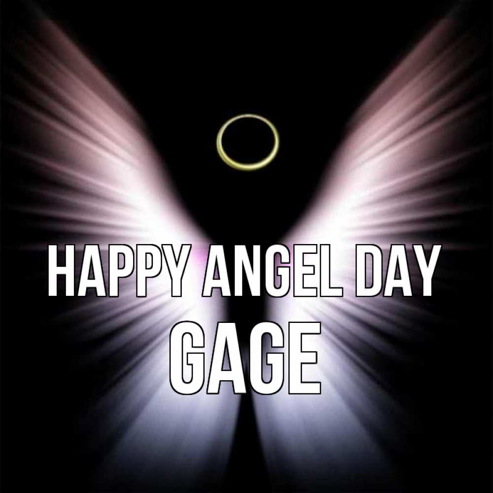 Greetings card с именем, Gage happy angel day ангел из света Greetings with text for free download 