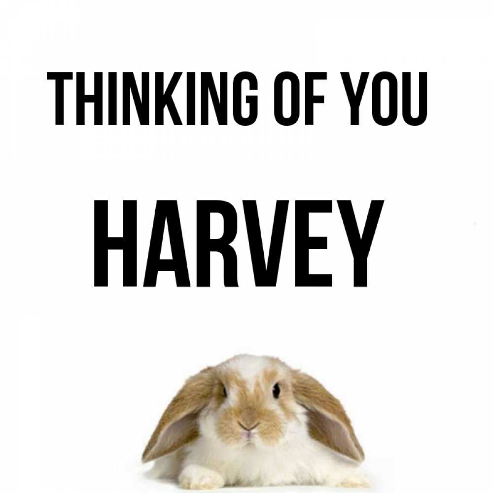 Greetings card с именем, Harvey Thinking of you подписать своими руками онлайн Greetings with text for free download 