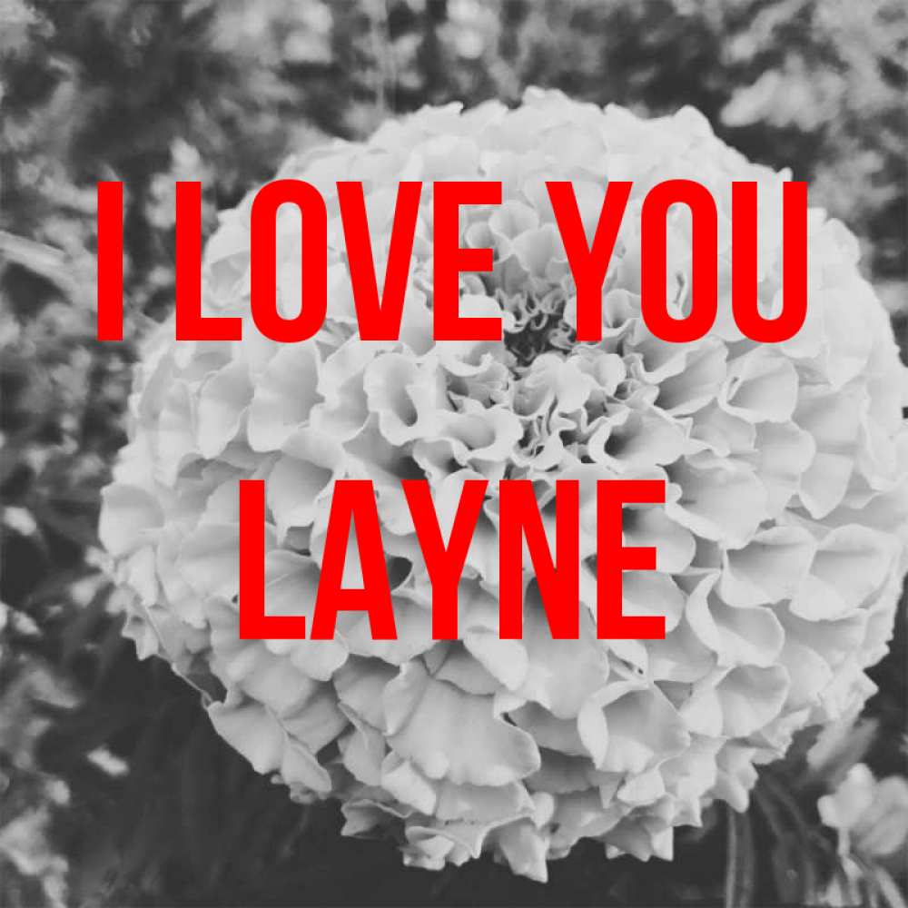 Greetings card с именем, Layne I love you подпись Greetings with text for free download 