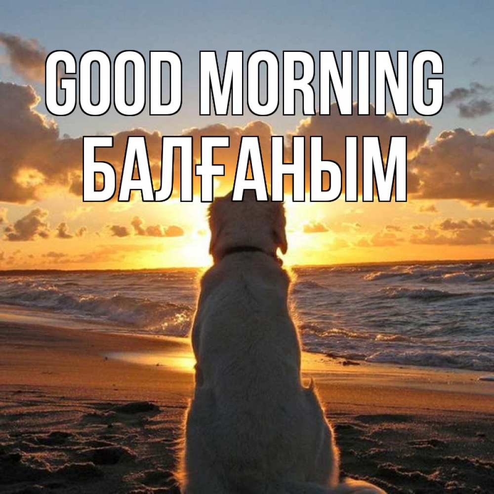 Greetings card с именем, БАЛҒАНЫМ Good morning восход солнца Greetings with text for free download 
