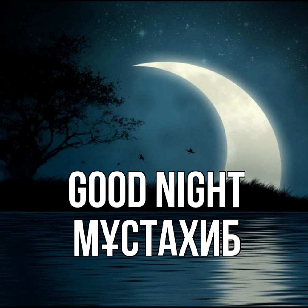Greetings card с именем, МҰСТАХИБ Good night вода Greetings with text for free download 