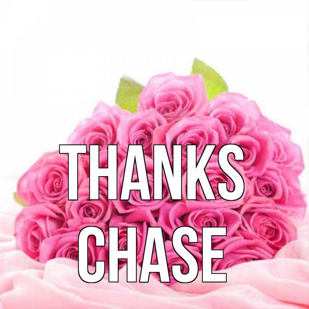 Greetings card с именем, Chase Thanks розовые розы с подписью Greetings with text for free download 