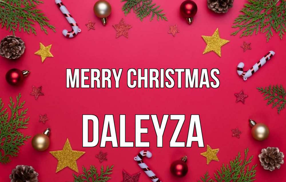 Greetings card с именем, Daleyza Merry Christmas с рождеством Greetings with text for free download 