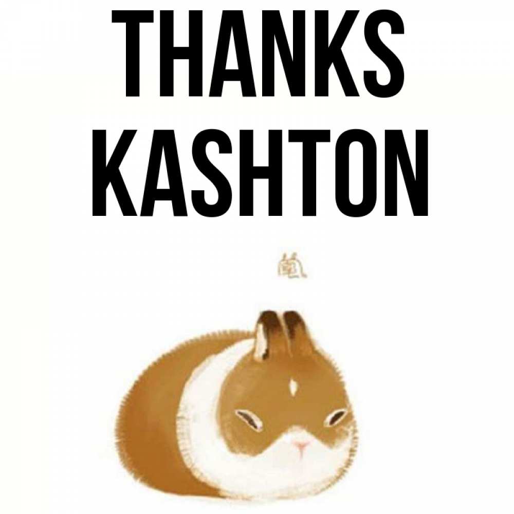 Greetings card с именем, Kashton Thanks коричнево белый домашний питомец Greetings with text for free download 