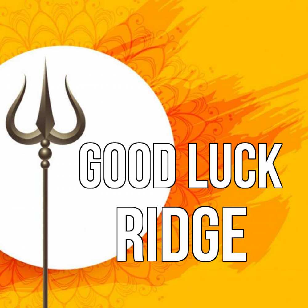 Greetings card с именем, Ridge Good luck пусть повезет Greetings with text for free download 