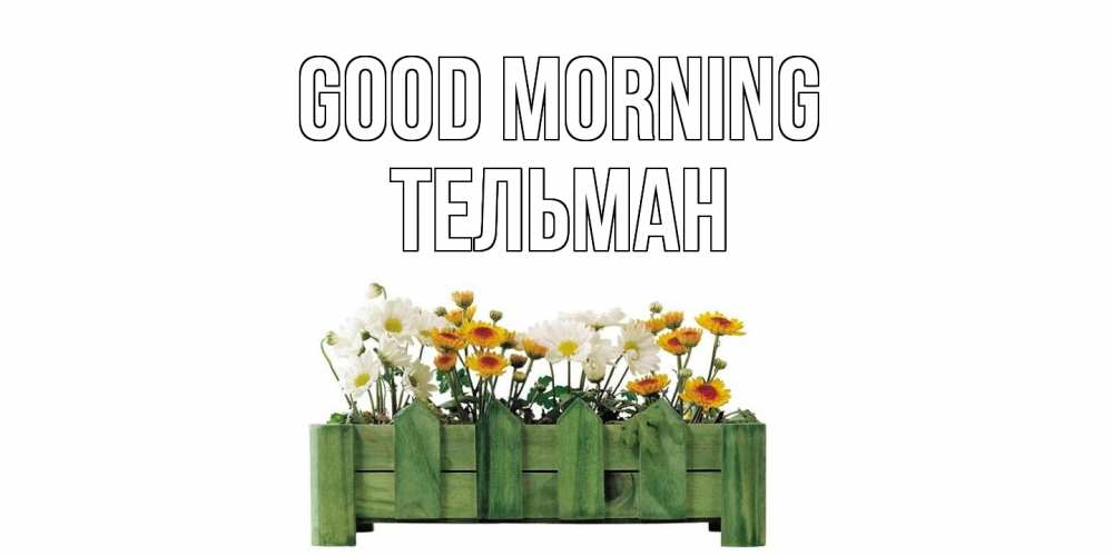 Greetings card с именем, Тельман Good morning цветы Greetings with text for free download 