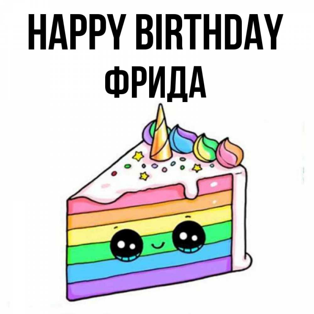 Greetings card с именем, Фрида Happy Birthday с днем варенья Greetings with text for free download 