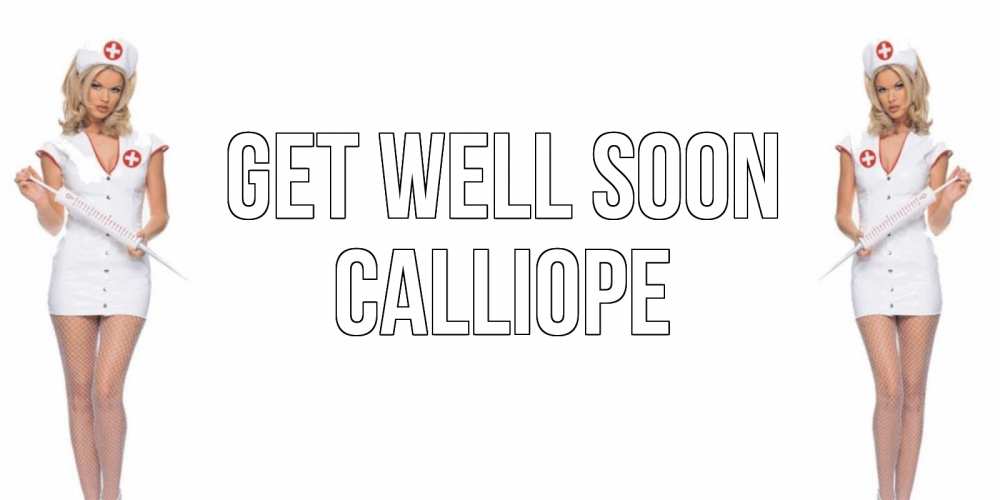 Greetings card с именем, Calliope Get well soon открытки с медсестрой Greetings with text for free download 