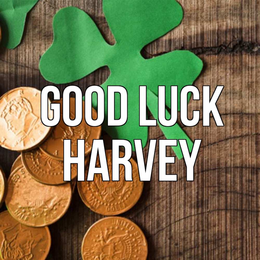 Greetings card с именем, Harvey Good luck деревянный фон Greetings with text for free download 