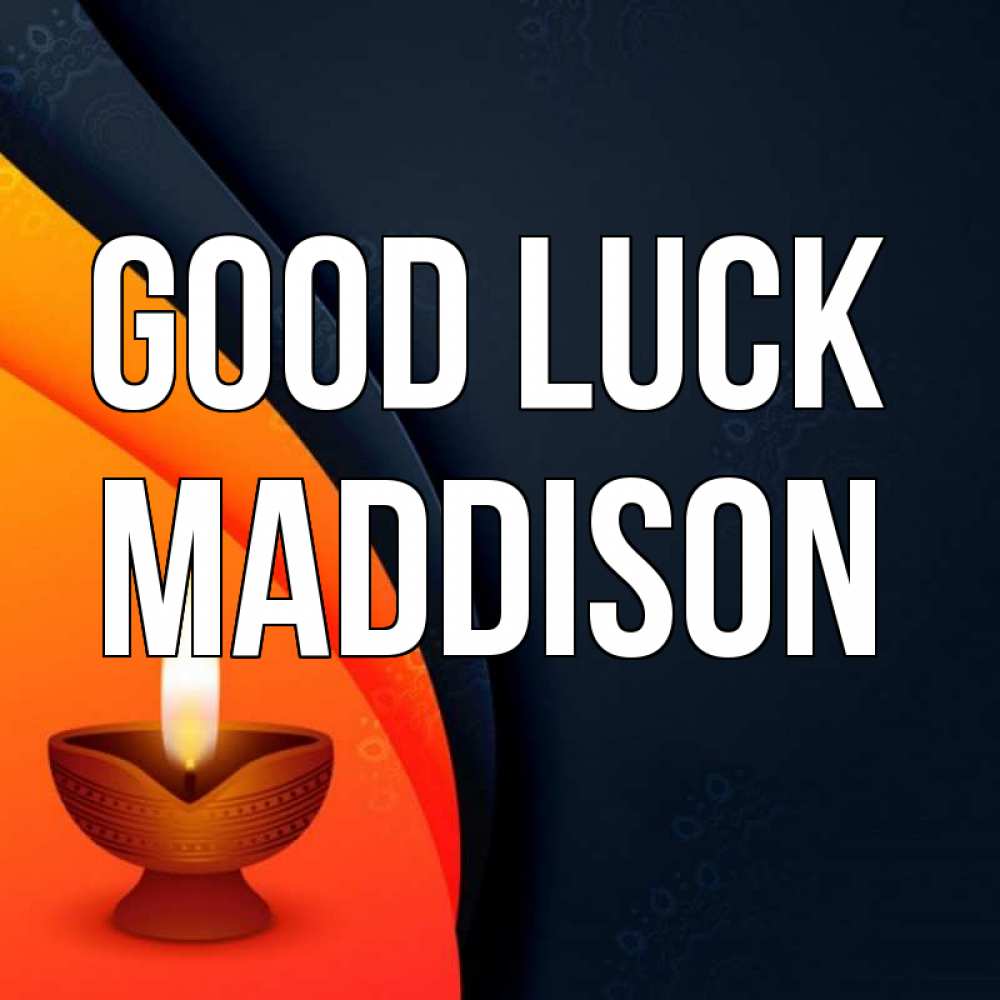 Greetings card с именем, Maddison Good luck абстрактный фон Greetings with text for free download 