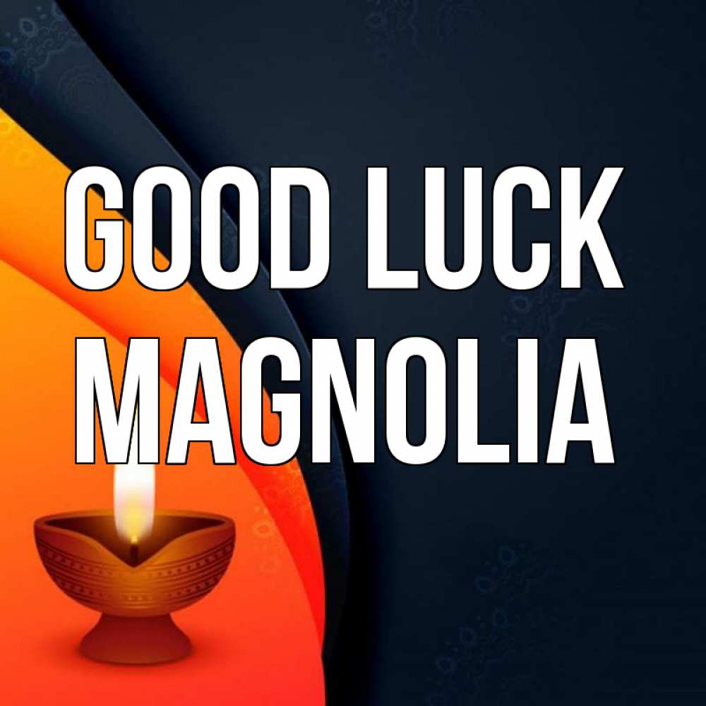 Greetings card с именем, Magnolia Good luck абстрактный фон Greetings with text for free download 