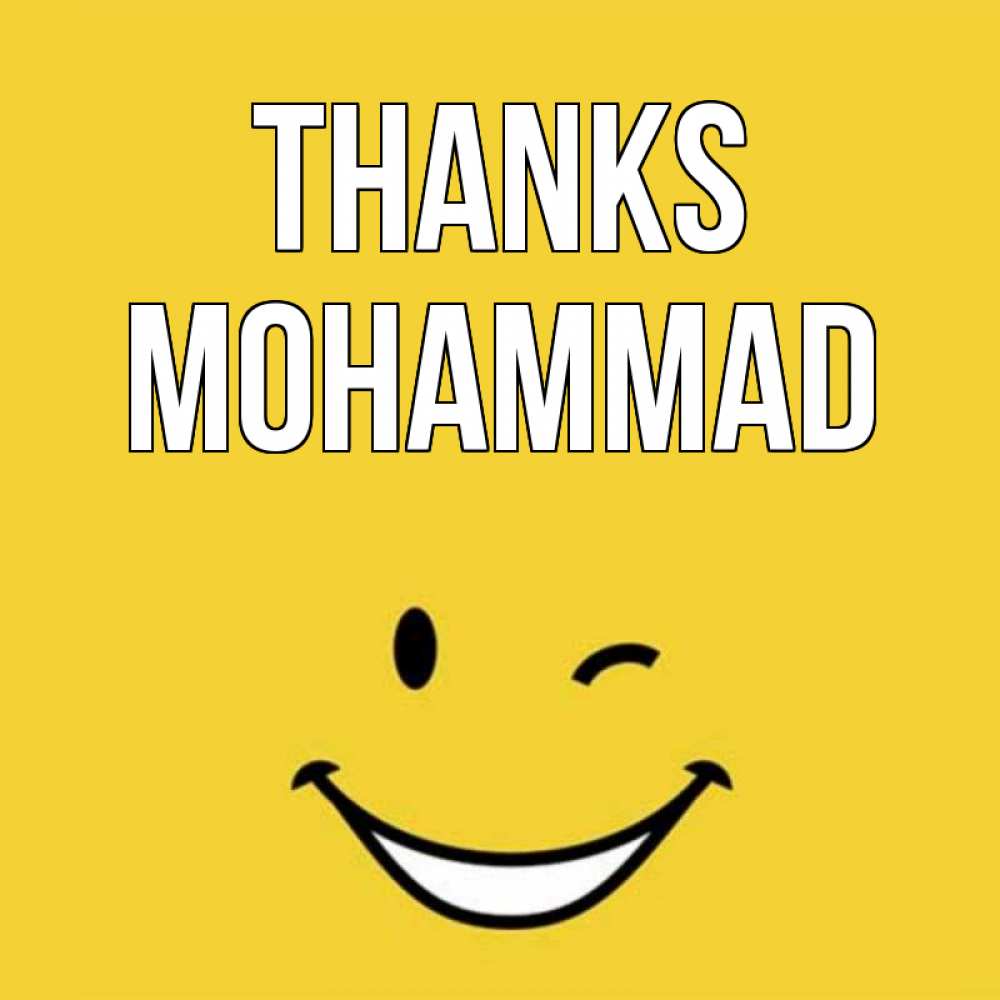 Greetings card с именем, Mohammad Thanks благодарю и улыбаюсь Greetings with text for free download 