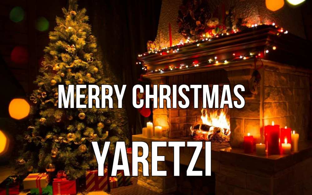 Greetings card с именем, Yaretzi Merry Christmas новый год Greetings with text for free download 