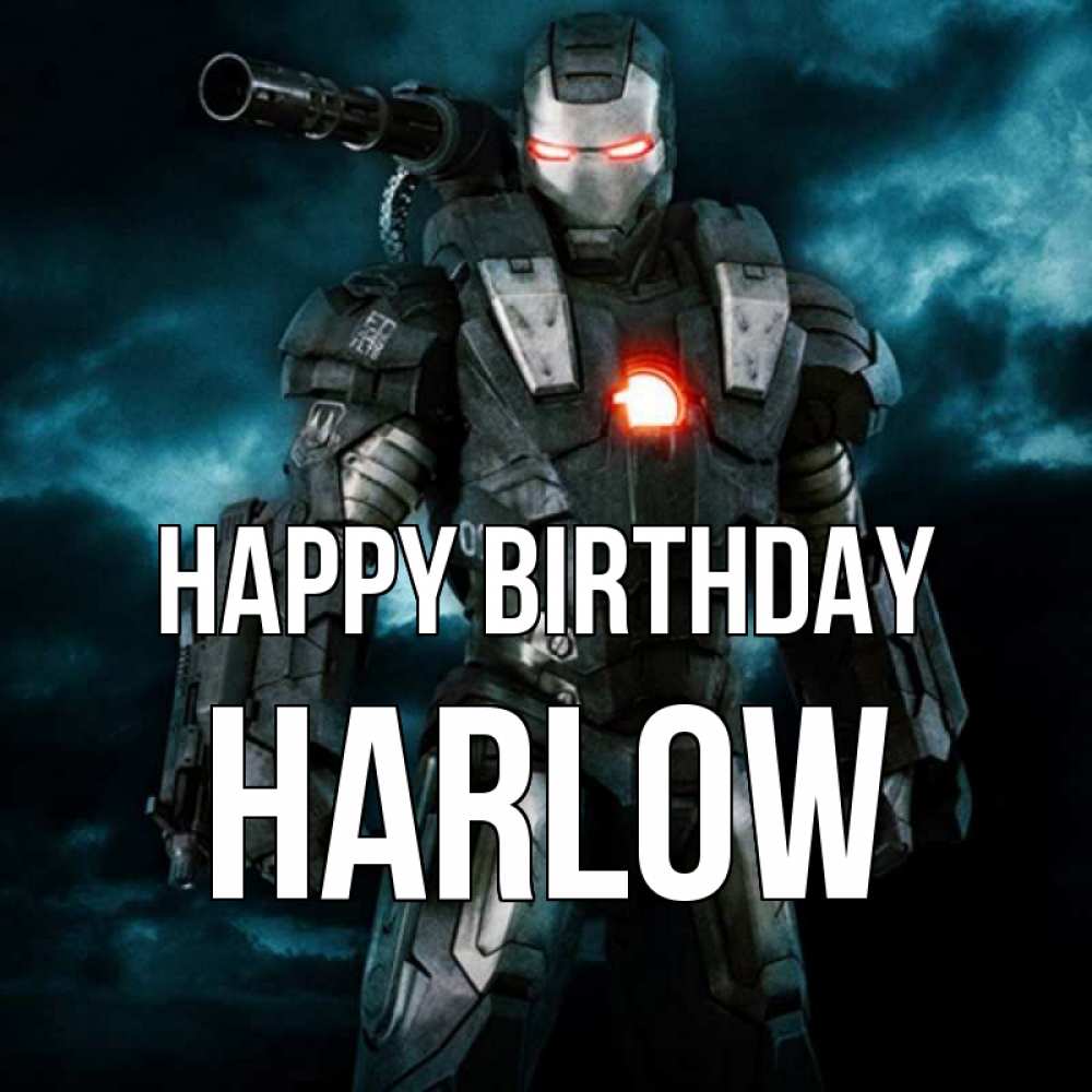 Greetings card с именем, Harlow Happy Birthday марвел супергерой в новом костюме Greetings with text for free download 